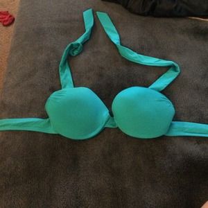 Baby blue push up bathing suit top