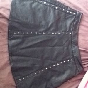 Faux leather skirt