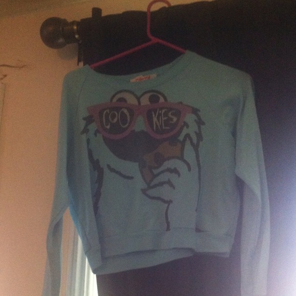 Long sleeve Cookie Monster shirt.