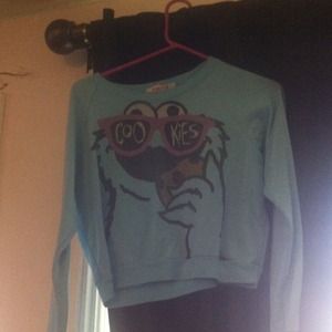 Long sleeve Cookie Monster shirt.