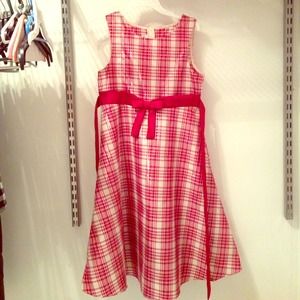 Red plaid dress