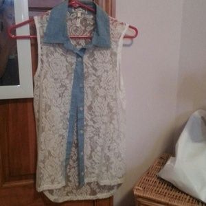 Kirra Collar Lace Shirt