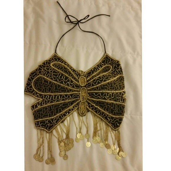 *On Hold Sequenced Halter Top