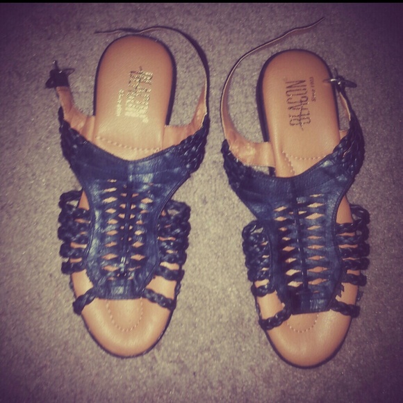 Vintage Black Net Sandals