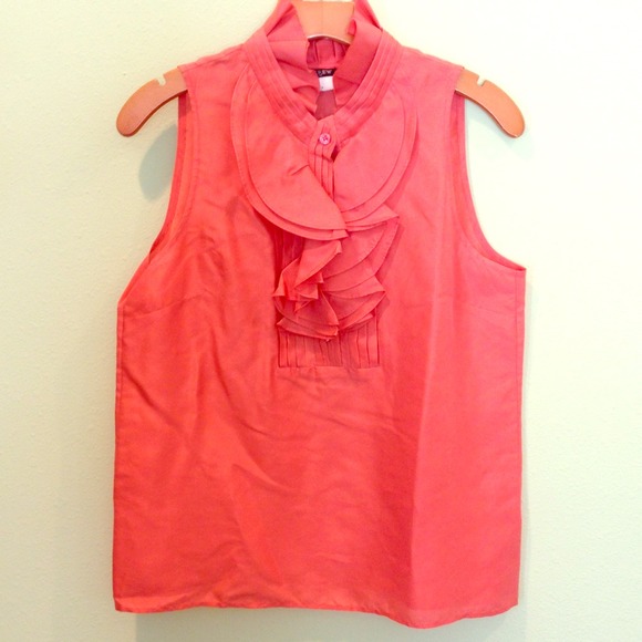 Coral J. Crew sleeveless blouse