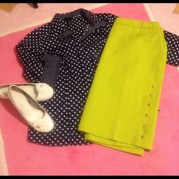 Blue with  polka dot dress top