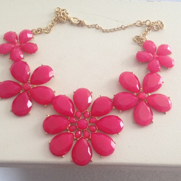 Huge pink statement necklace