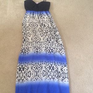 Aztec printed maxi dress