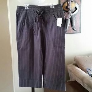 Brand new grey pinstripe CAbi cropped pant