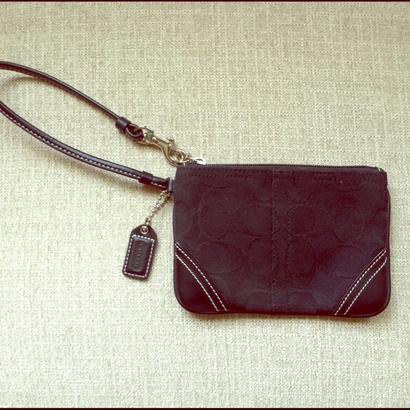 Authentic Coach black wristlet