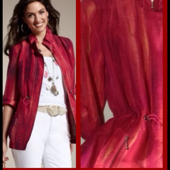 🔘 ⬇️Chico's Watercolor Ombré Fritzi Jacket - Picture 1 of 4