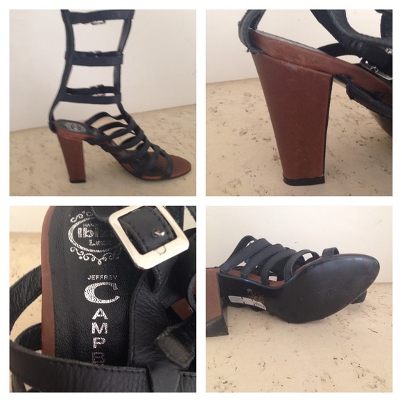 Black gladiator high heel sandals. Sz10