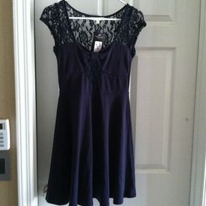 Navy blue lace dress