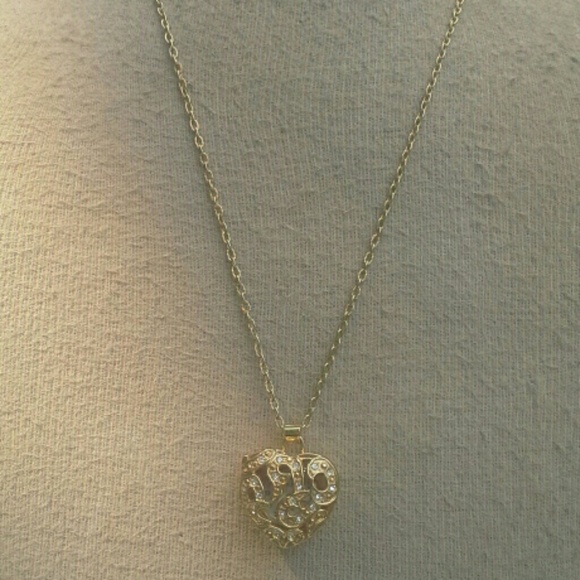 Gold Watch Locket Necklace