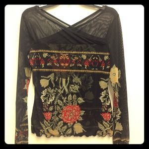 Beautiful Sheer Paisley Anac Top designed by kimi