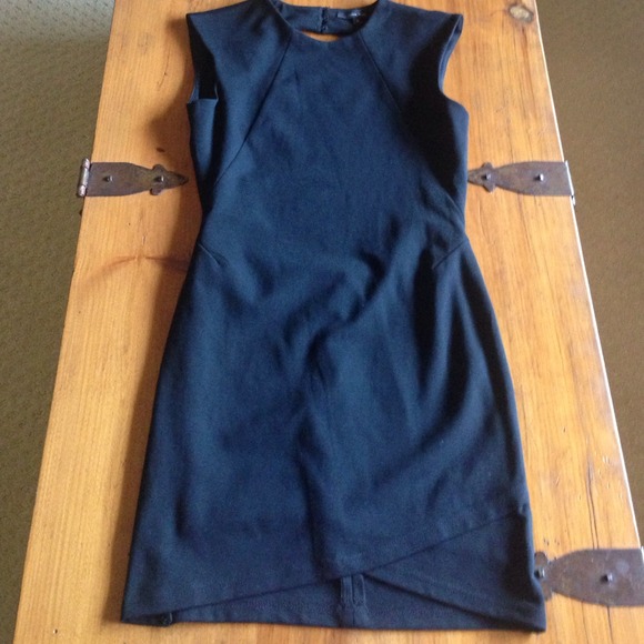 Dresses & Skirts - Asymmetrical Hem Black Dress