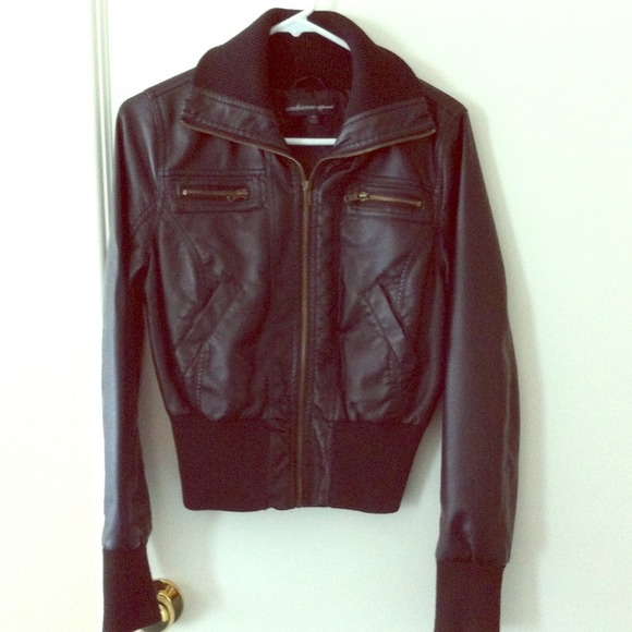 Black leather jacket