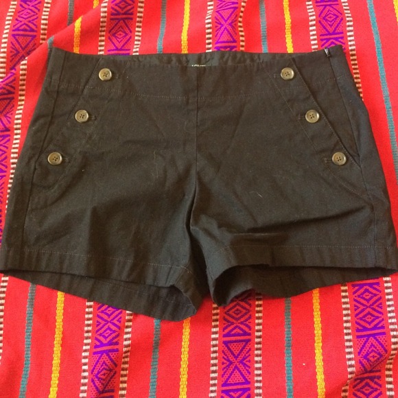 J.Crew black high rise shorts