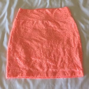 coral skirt