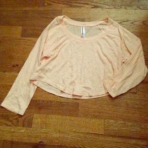 Peach crop top