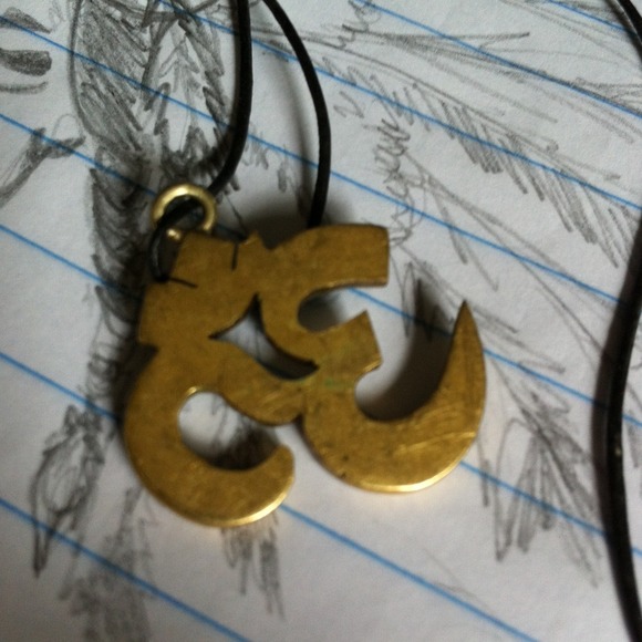Brass & Turquoise Om - Picture 2 of 2