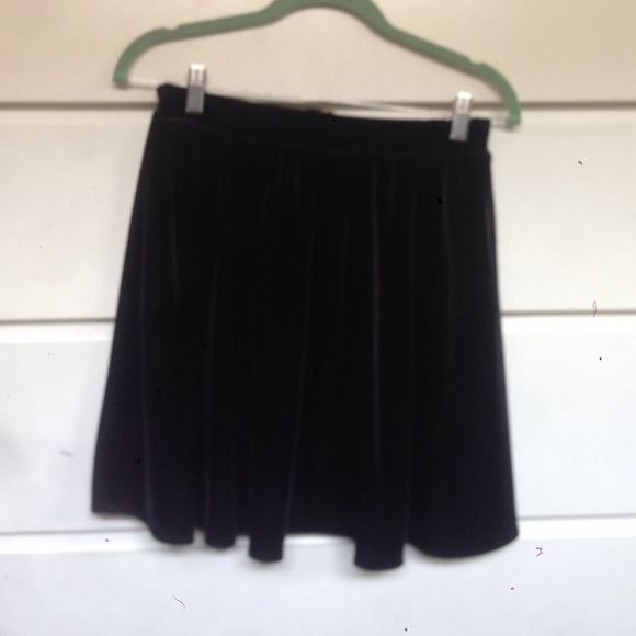 Black velvet skirt