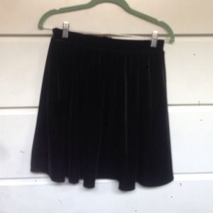 Black velvet skirt