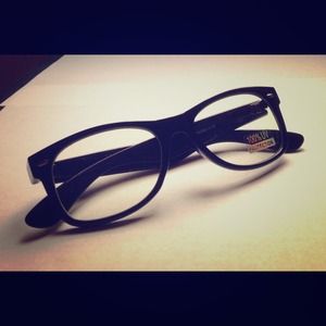 Black Wayfarer Clear Lens Glasses
