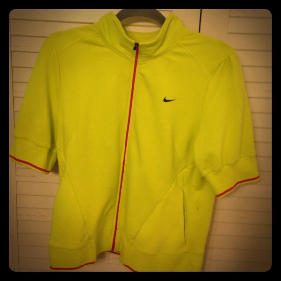 Nike lime green/yellow zip up