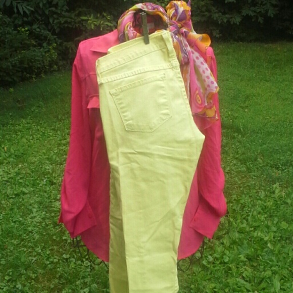 Pastel Yellow skinny jeans