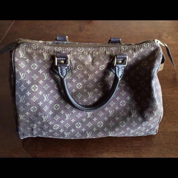 Louis Vuitton mini lin ebene speedy