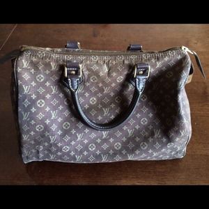 Louis Vuitton mini lin ebene speedy