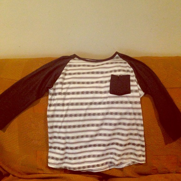 Aztec gray/white baseball tee - Picture 1 of 1