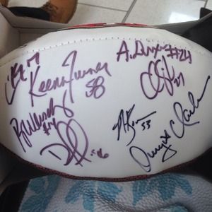 Authentic autographed 49ers football