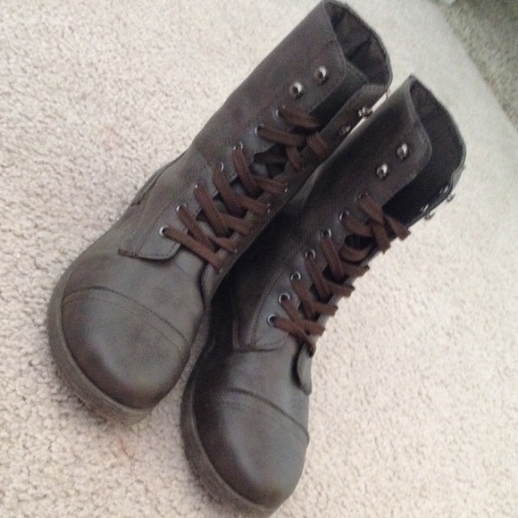 Brown Combat Boots