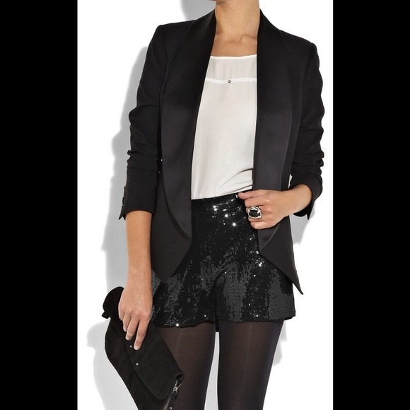 MICHAEL KORS black sequin shorts