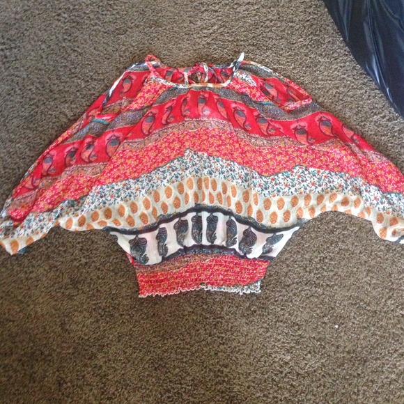 Bohemian style peasant top