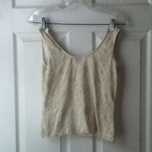 CDW lace cropped top