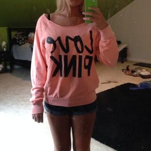 Bright orange sweatshirt