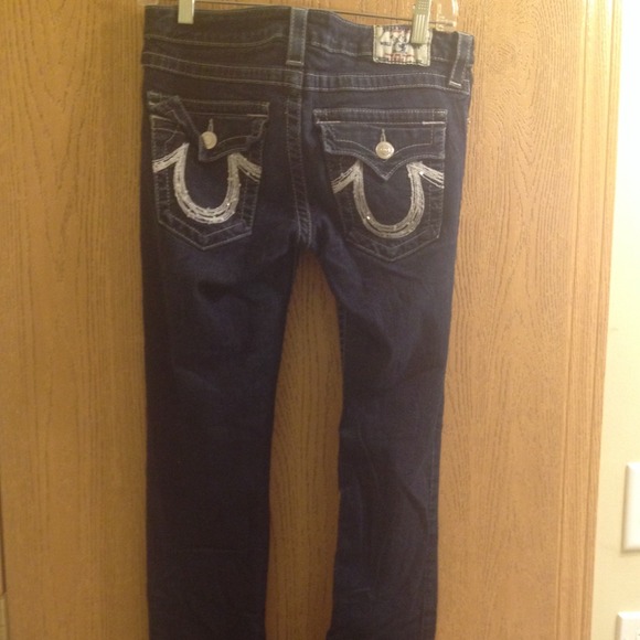 True Religion Dark Wash Straight Leg Jeans