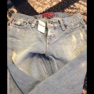 Hollister distressed jeans size 0
