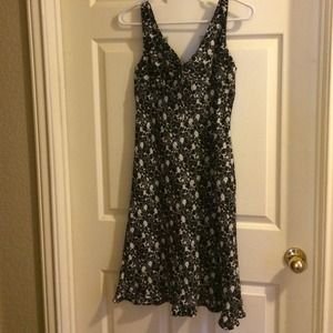 Black and white floral dress
