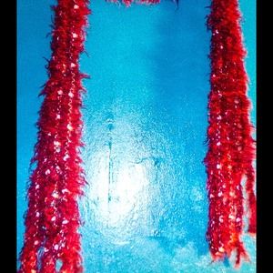 100% poloyester scarf burgundy