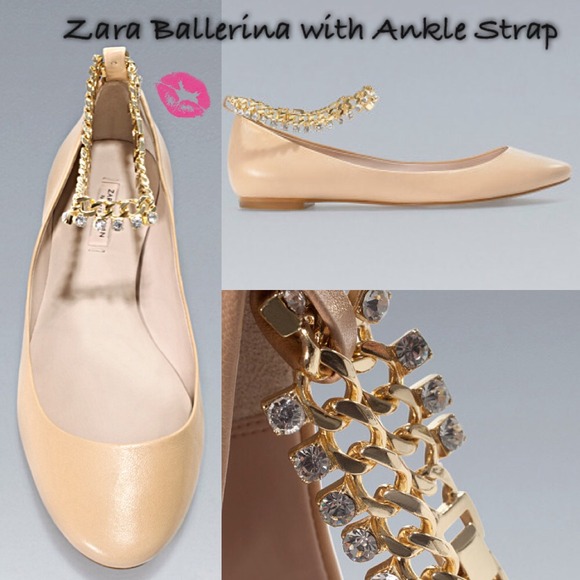 BNWT💋Ballerina Flats w/Ankle Strap