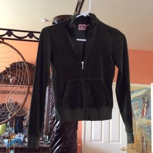 Olive green juicy jacket! Size petite.
