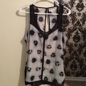 sheer black tank top