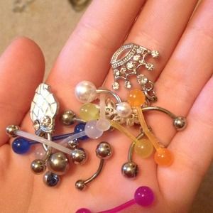 ON HOLD Never worn belly button rings