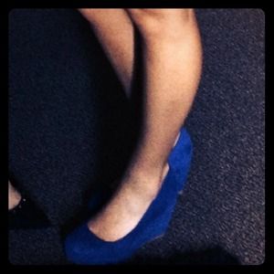 Cobalt blue wedges
