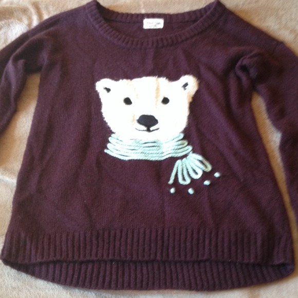 Black Poppy polar bear sweater *SOLD*