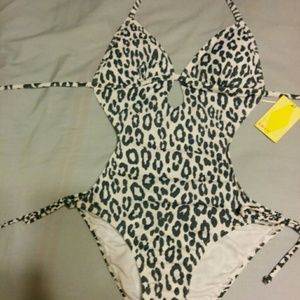 White leopard monokini